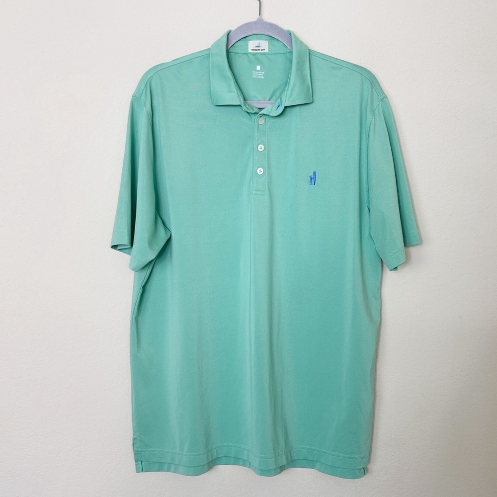 Johnnie-O men’s performance mesh polo - fairway | Size Large | teal